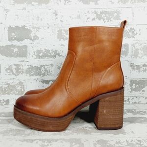 Tan Leather Ankle Boots